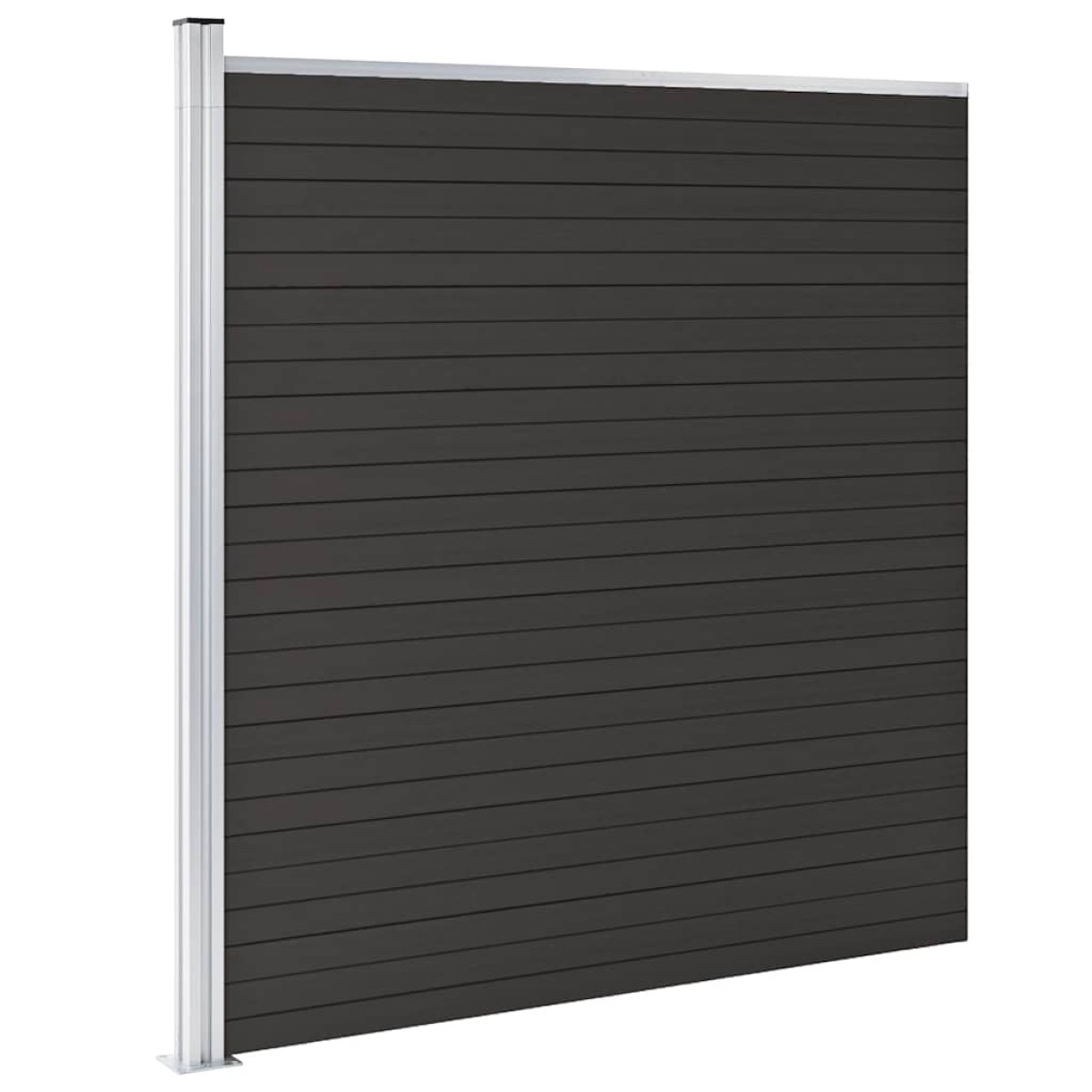vidaXL Πάνελ Περίφραξης Μαύρο 175 x 186 εκ. από WPC