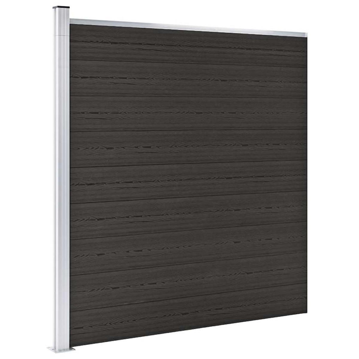 vidaXL Πάνελ Περίφραξης Μαύρο 175 x 186 εκ. από WPC