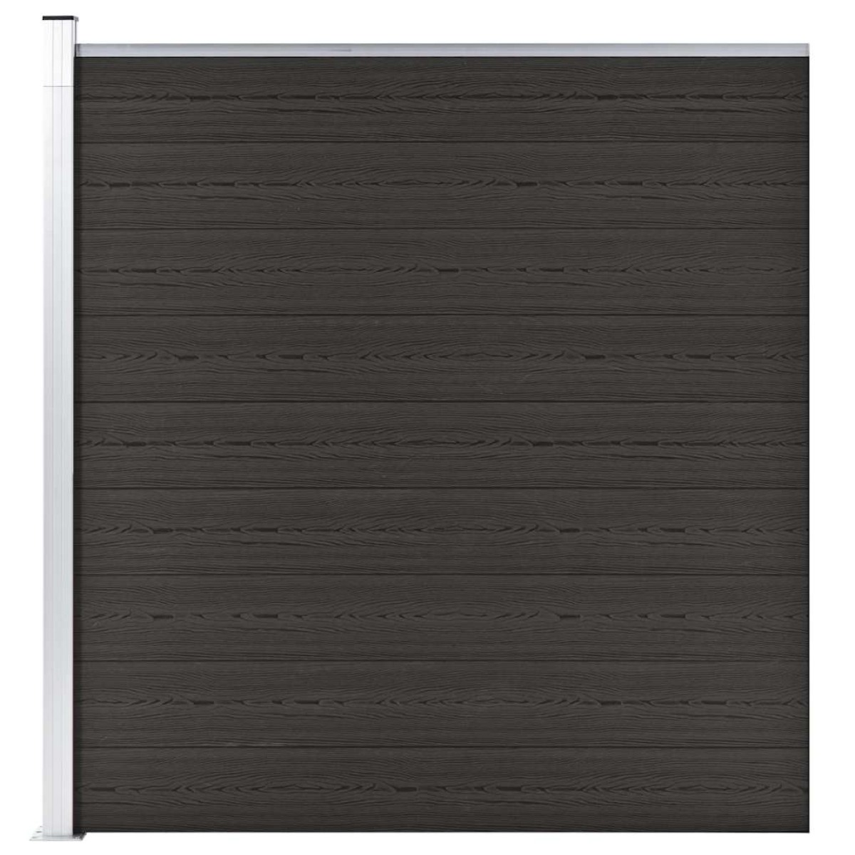 vidaXL Πάνελ Περίφραξης Μαύρο 175 x 186 εκ. από WPC