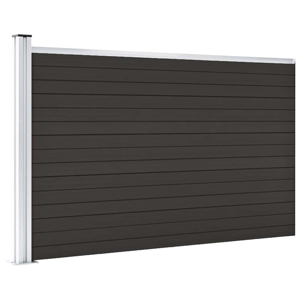 vidaXL Πάνελ Περίφραξης Μαύρο 175 x 105 εκ. από WPC
