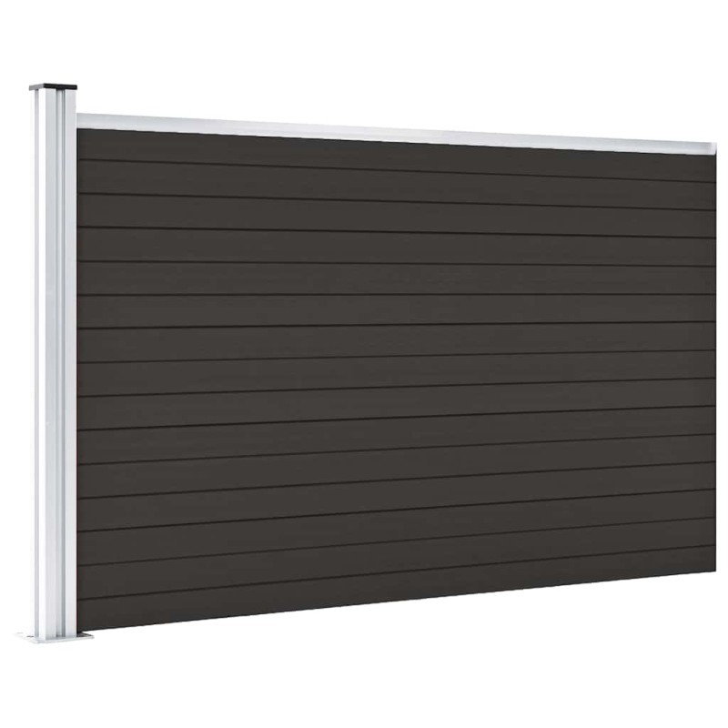 vidaXL Πάνελ Περίφραξης Μαύρο 175 x 105 εκ. από WPC