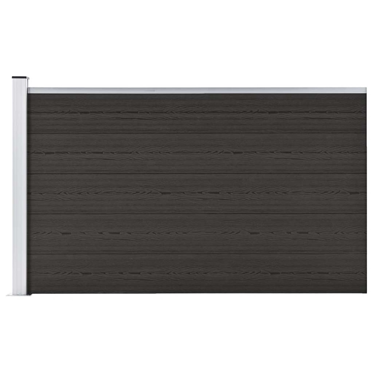 vidaXL Πάνελ Περίφραξης Μαύρο 175 x 105 εκ. από WPC