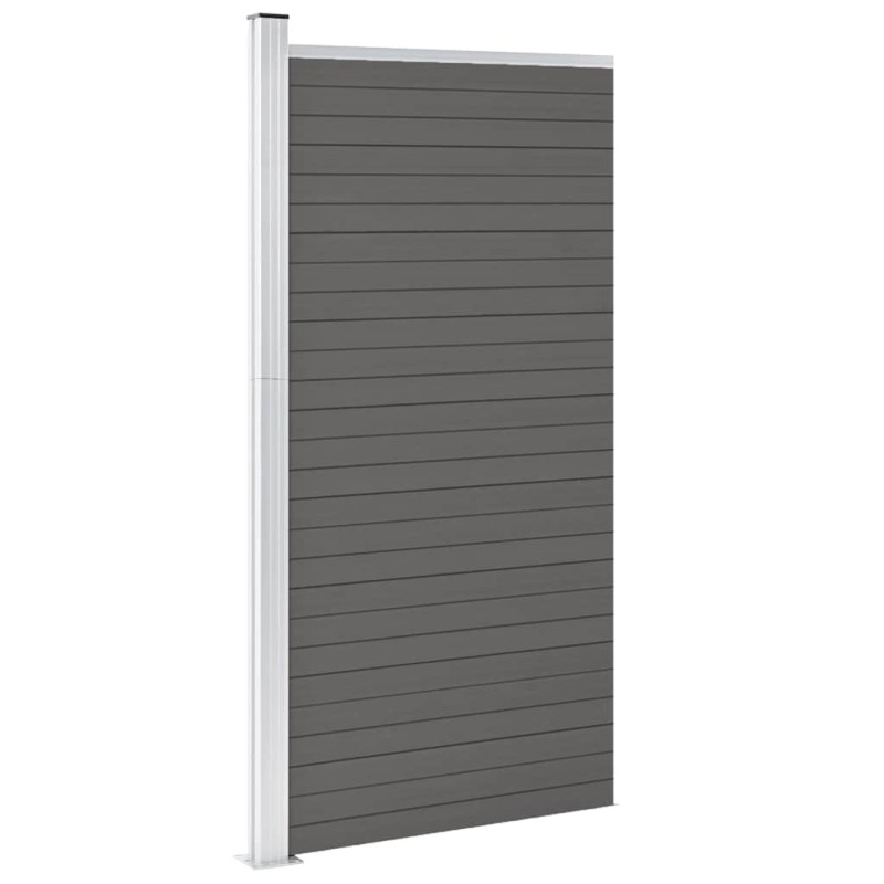 vidaXL Πάνελ Περίφραξης Γκρι 95 x 186 εκ. από WPC