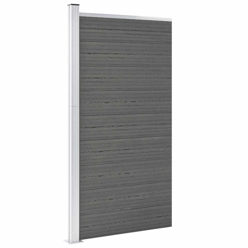 vidaXL Πάνελ Περίφραξης Γκρι 95 x 186 εκ. από WPC