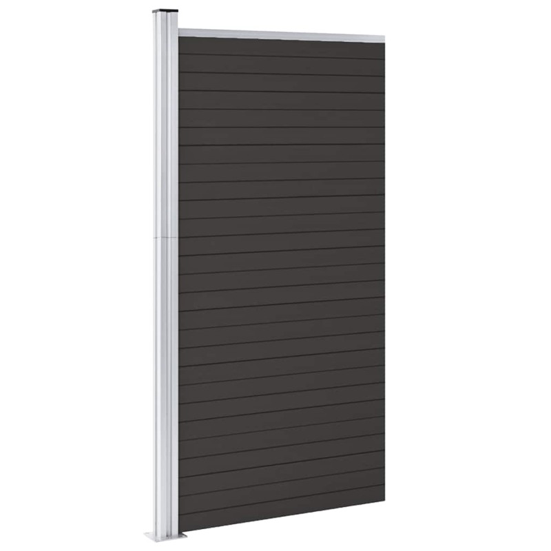 vidaXL Πάνελ Περίφραξης Μαύρο 95 x 186 εκ. από WPC