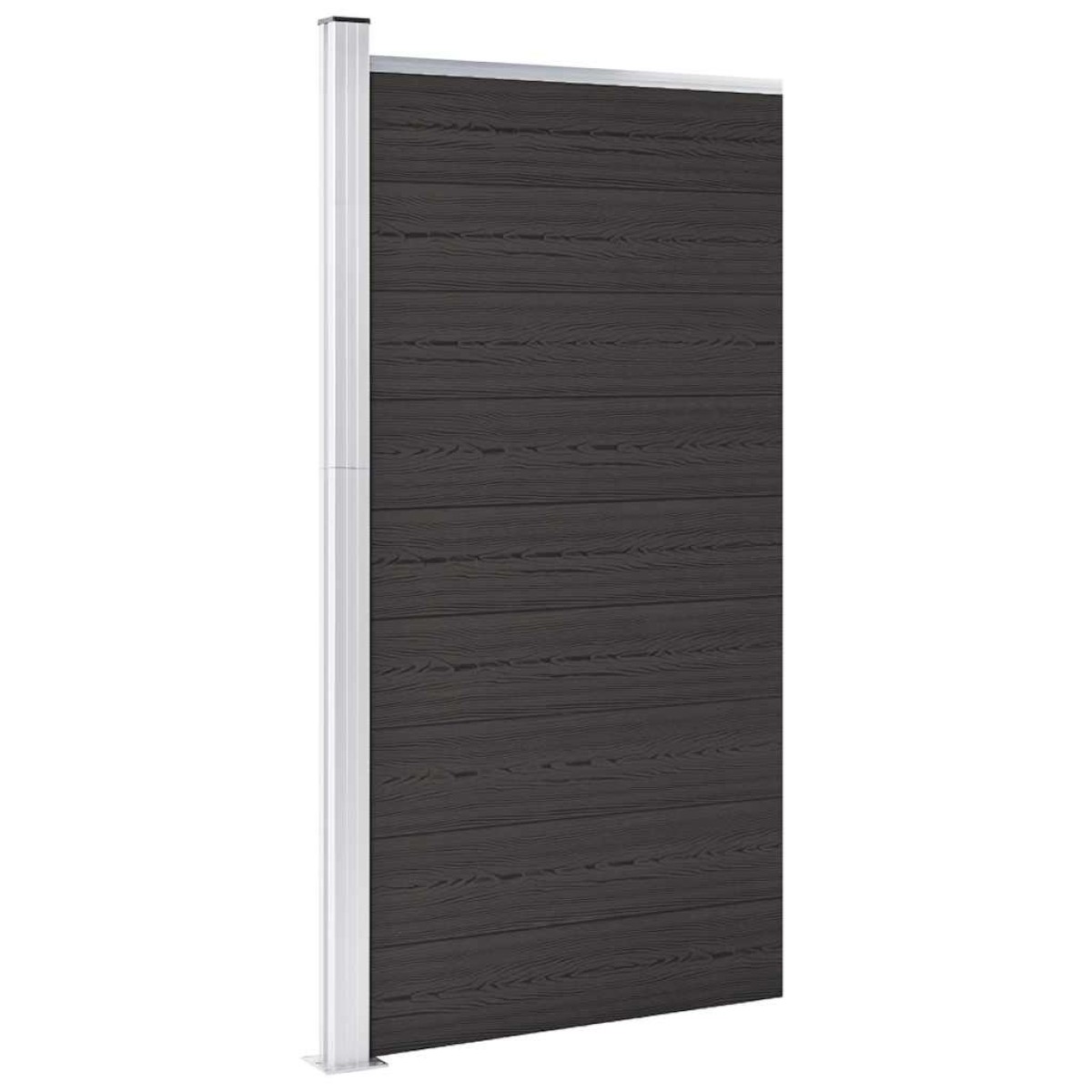 vidaXL Πάνελ Περίφραξης Μαύρο 95 x 186 εκ. από WPC
