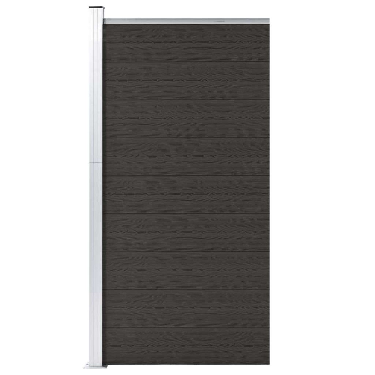 vidaXL Πάνελ Περίφραξης Μαύρο 95 x 186 εκ. από WPC