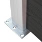 vidaXL Πάνελ Περίφραξης Μαύρο 95 x 186 εκ. από WPC