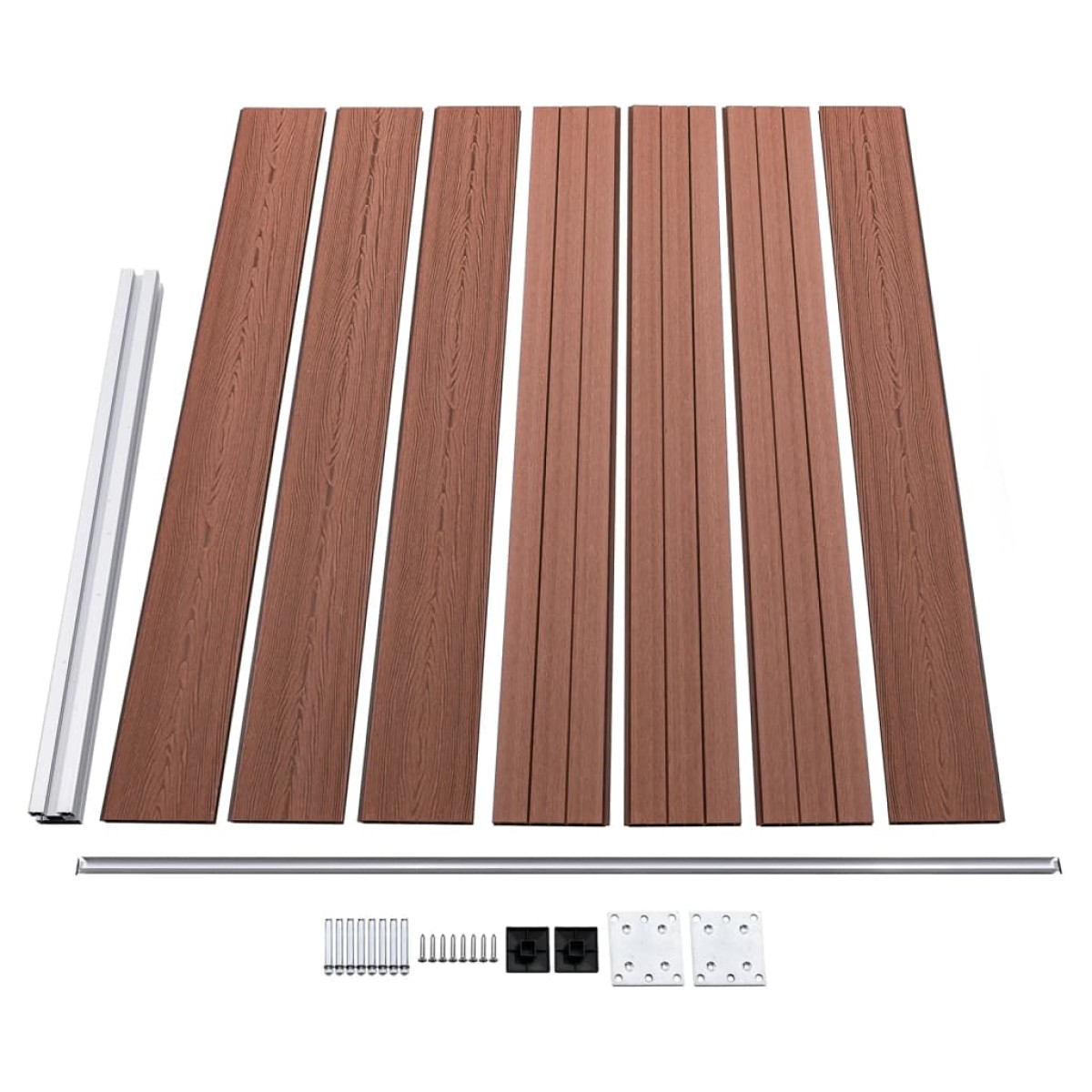 vidaXL Πάνελ Περίφραξης Καφέ 175 x 146 εκ. από WPC