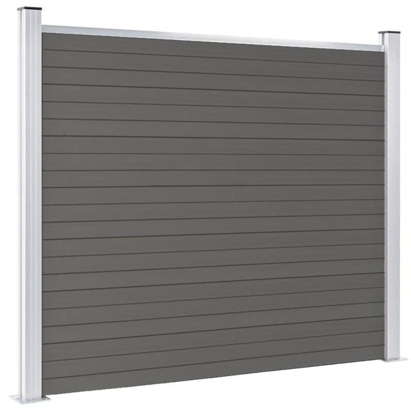 vidaXL Πάνελ Περίφραξης Γκρι 180 x 146 εκ. από WPC