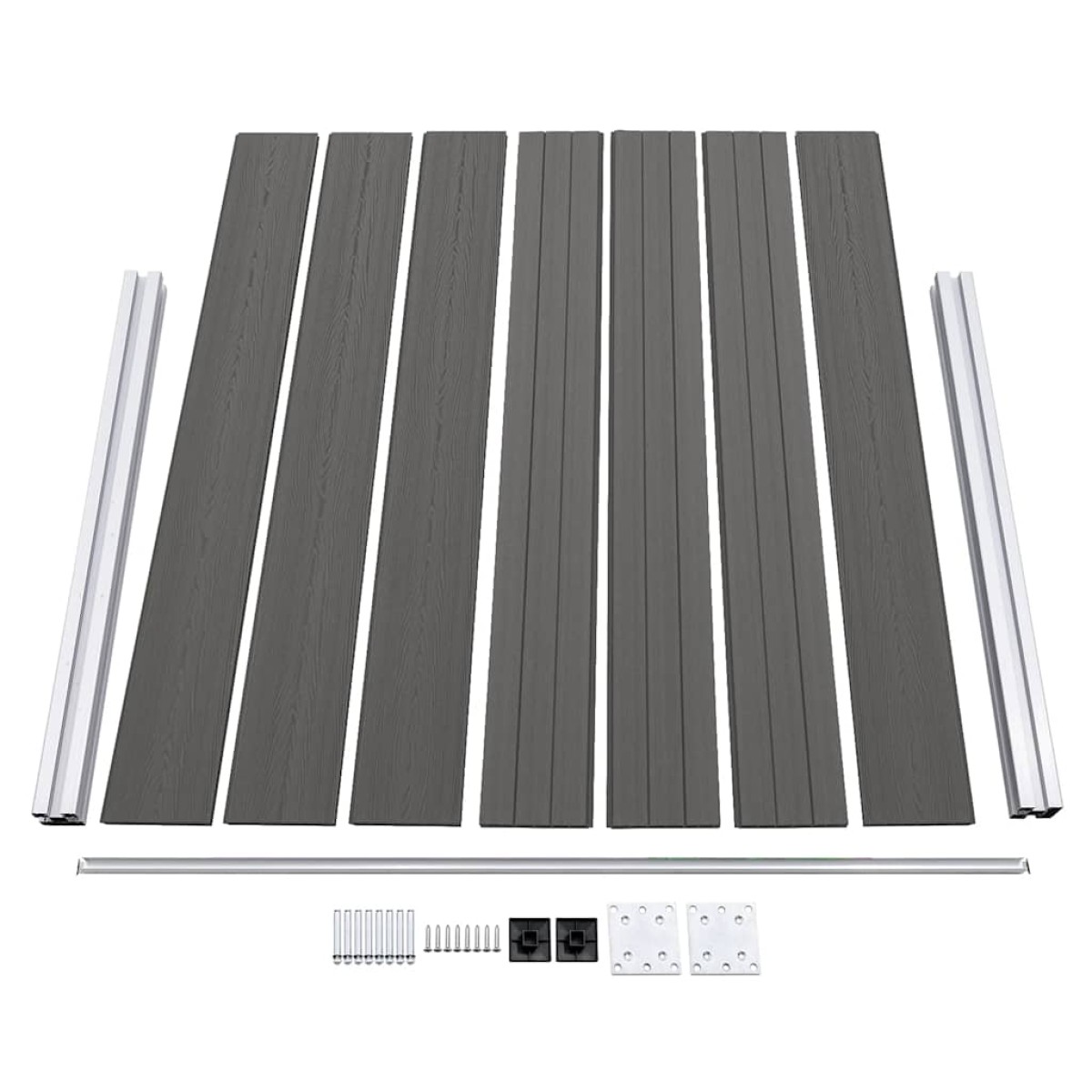 vidaXL Πάνελ Περίφραξης Γκρι 180 x 146 εκ. από WPC