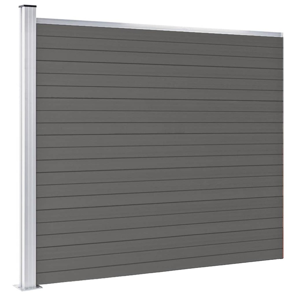 vidaXL Πάνελ Περίφραξης Γκρι 175 x 146 εκ. από WPC