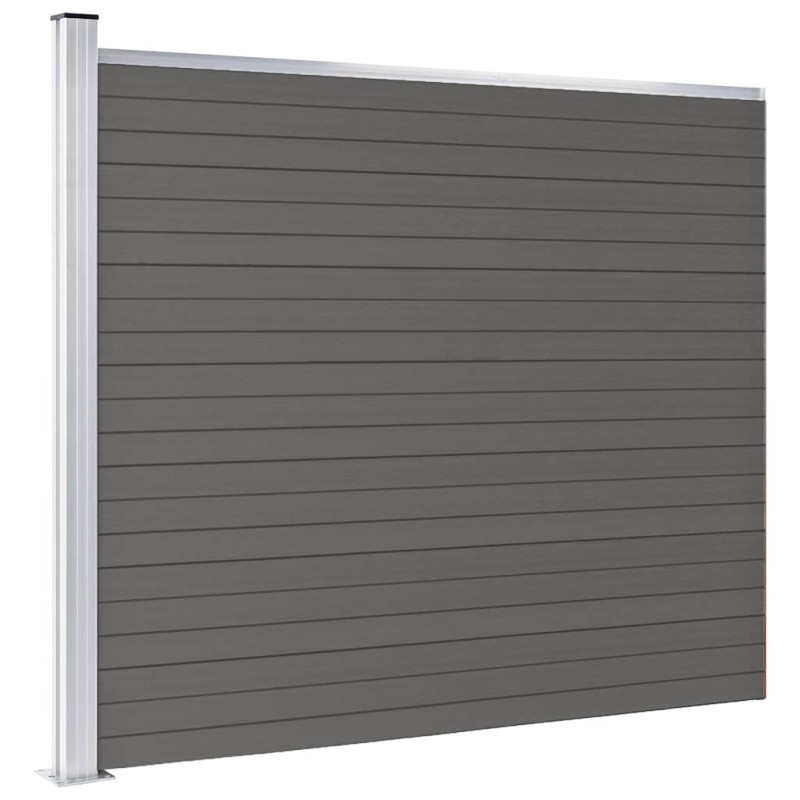 vidaXL Πάνελ Περίφραξης Γκρι 175 x 146 εκ. από WPC