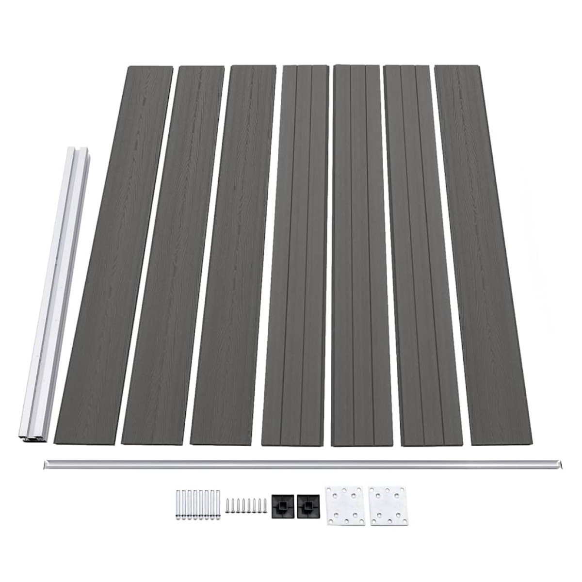vidaXL Πάνελ Περίφραξης Γκρι 175 x 146 εκ. από WPC