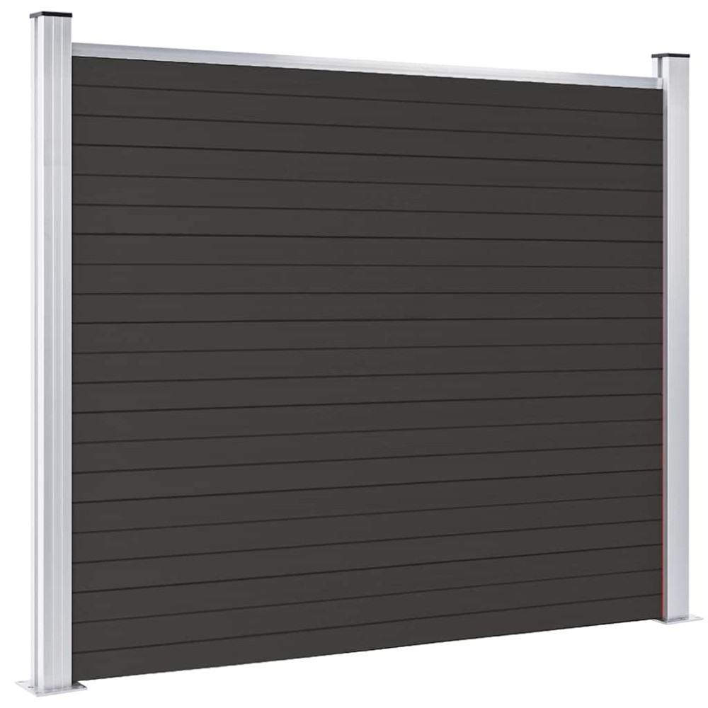vidaXL Πάνελ Περίφραξης Μαύρο 180 x 146 εκ. από WPC