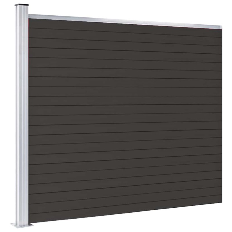 vidaXL Πάνελ Περίφραξης Μαύρο 175 x 146 εκ. από WPC