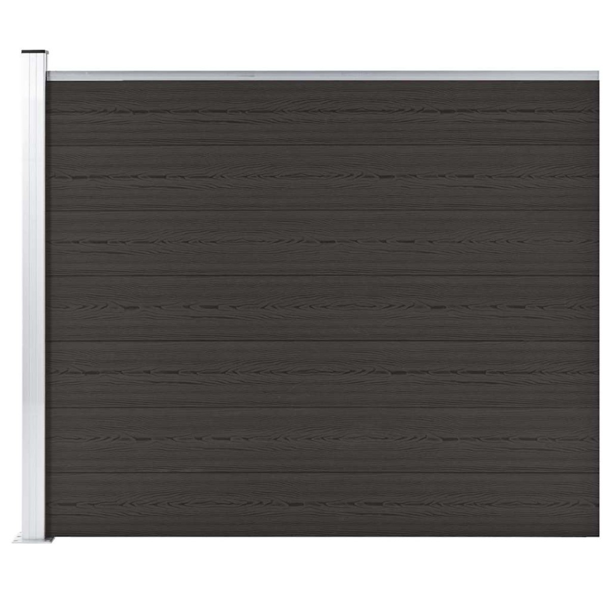 vidaXL Πάνελ Περίφραξης Μαύρο 175 x 146 εκ. από WPC