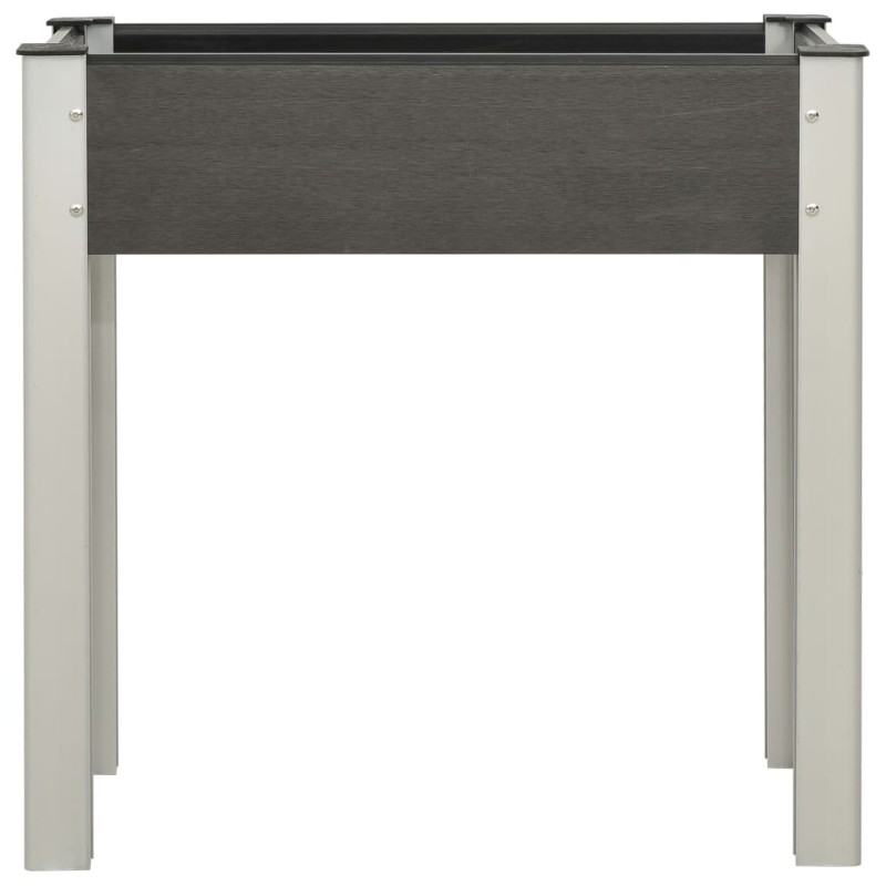 vidaXL Ζαρντινιέρα Υπερυψωμένη Γκρι 75 x 40 x 75 εκ. από WPC