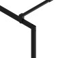 vidaXL Διαχωριστικό Ντουζιέρας Μαύρο 115 x 195 εκ. Διαφανές Γυαλί ESG