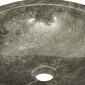 vidaXL Νιπτήρας Γκρι Ø40x12 εκ. Μαρμάρινος