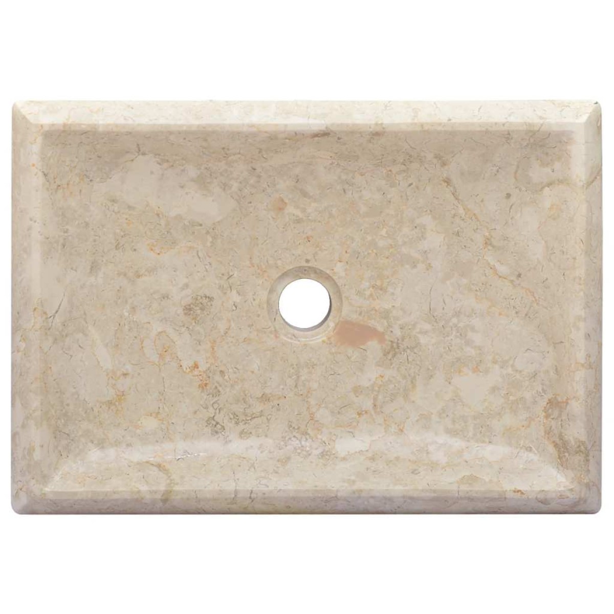 vidaXL Νιπτήρας Κρεμ 50 x 35 x 10 εκ. Μαρμάρινος