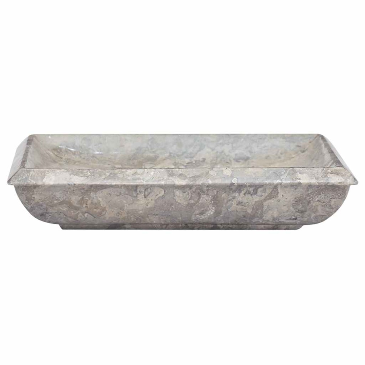 vidaXL Νιπτήρας Γκρι 50 x 35 x 10 εκ. Μαρμάρινος