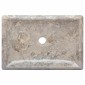 vidaXL Νιπτήρας Γκρι 50 x 35 x 10 εκ. Μαρμάρινος