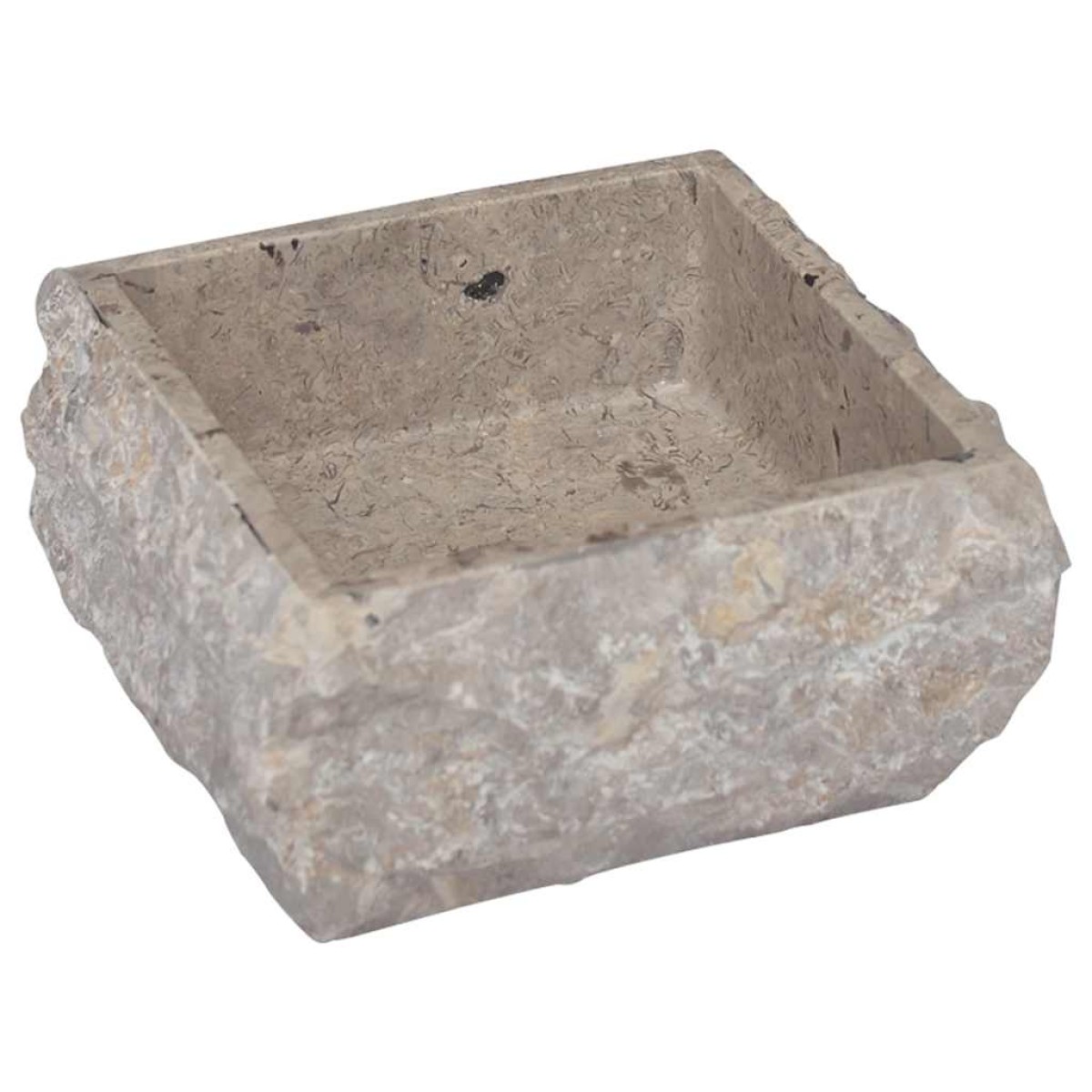 vidaXL Νιπτήρας Γκρι 30 x 30 x 13 εκ. Μαρμάρινος