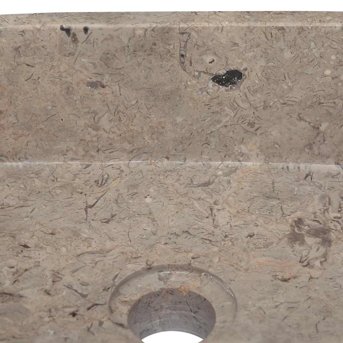 vidaXL Νιπτήρας Γκρι 30 x 30 x 13 εκ. Μαρμάρινος