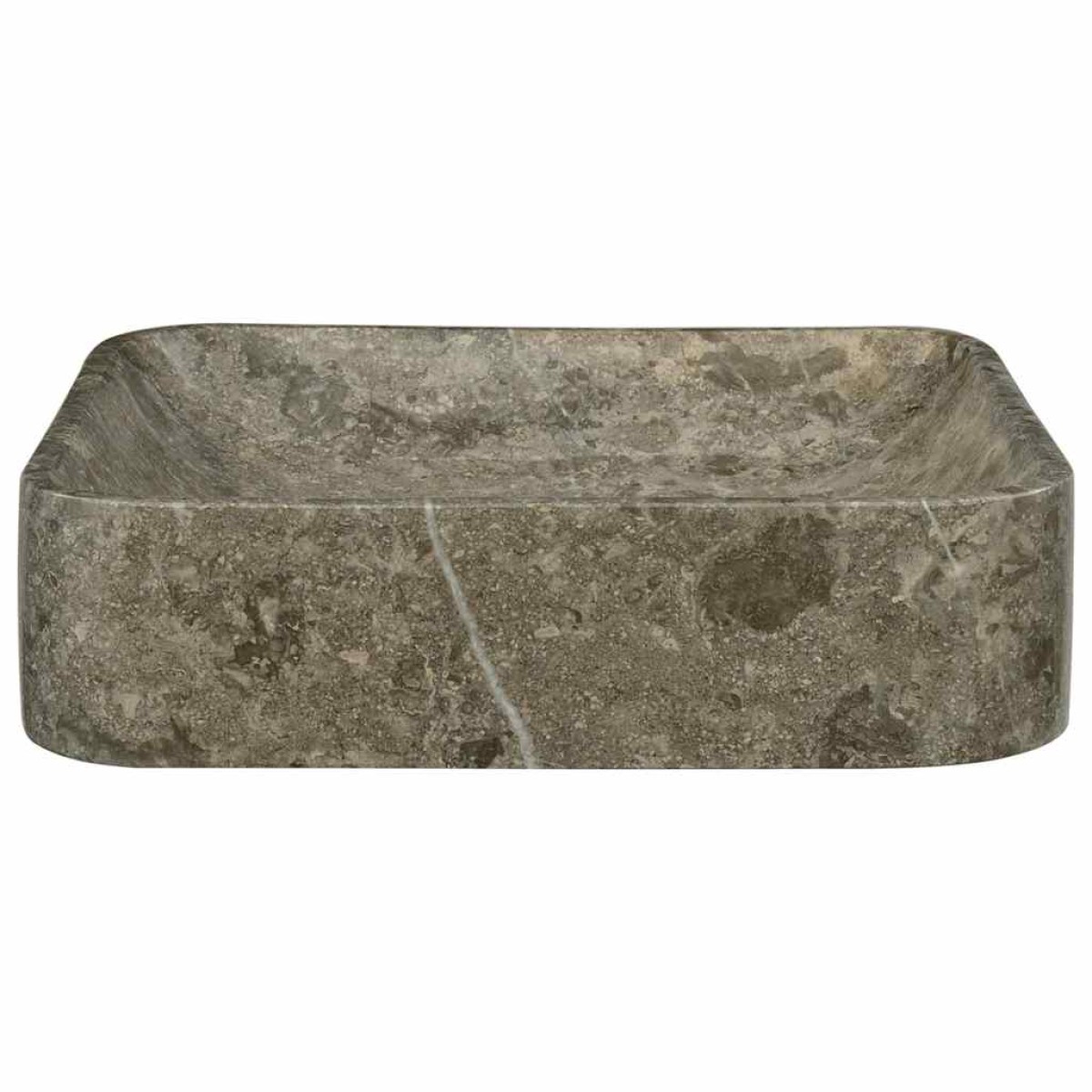 vidaXL Νιπτήρας Γκρι 40 x 40 x 10 εκ. Μαρμάρινος
