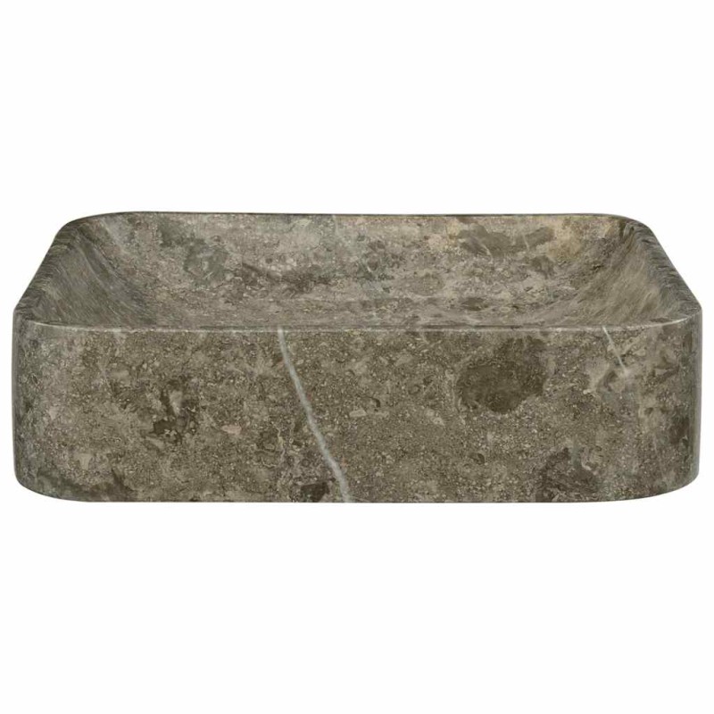 vidaXL Νιπτήρας Γκρι 40 x 40 x 10 εκ. Μαρμάρινος