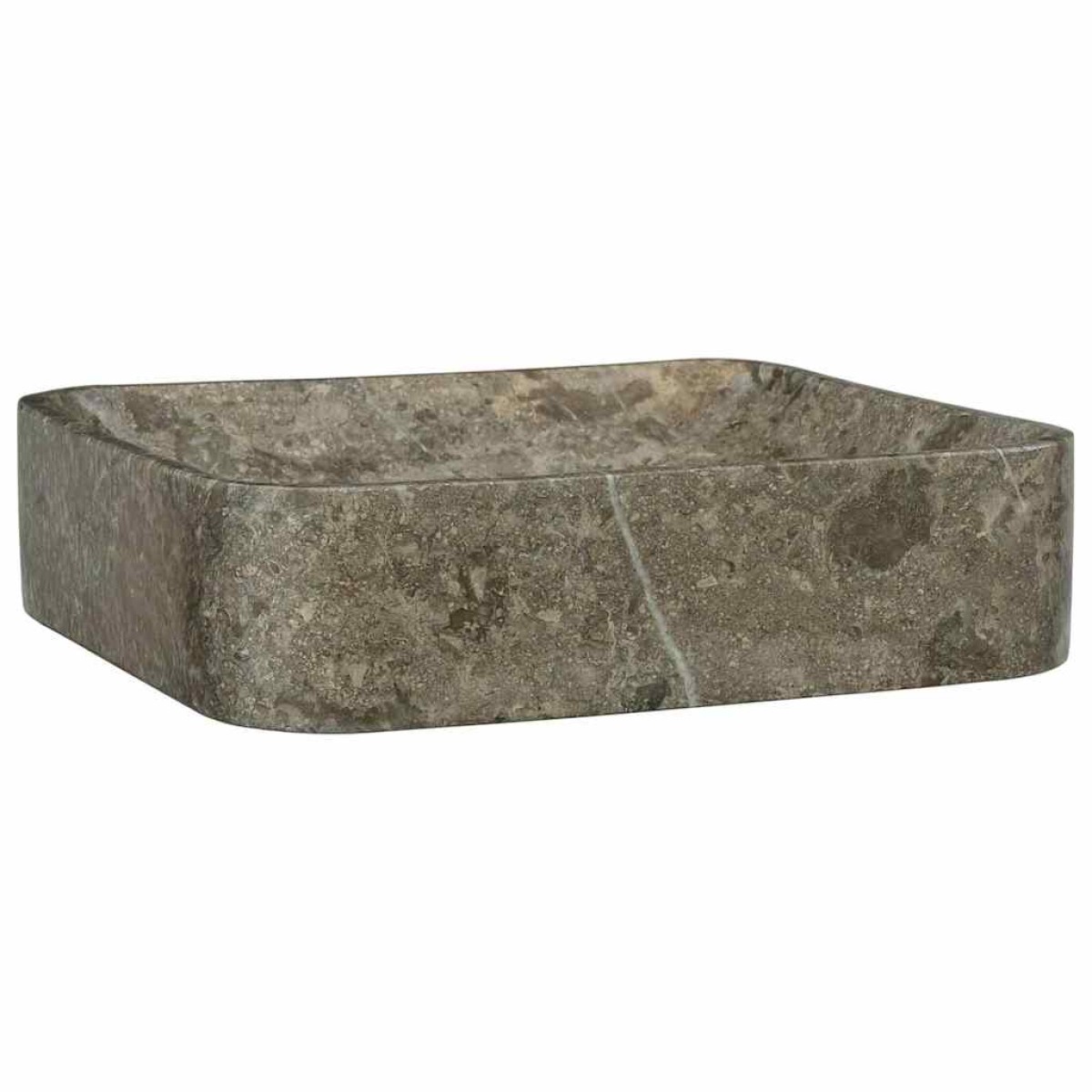 vidaXL Νιπτήρας Γκρι 40 x 40 x 10 εκ. Μαρμάρινος
