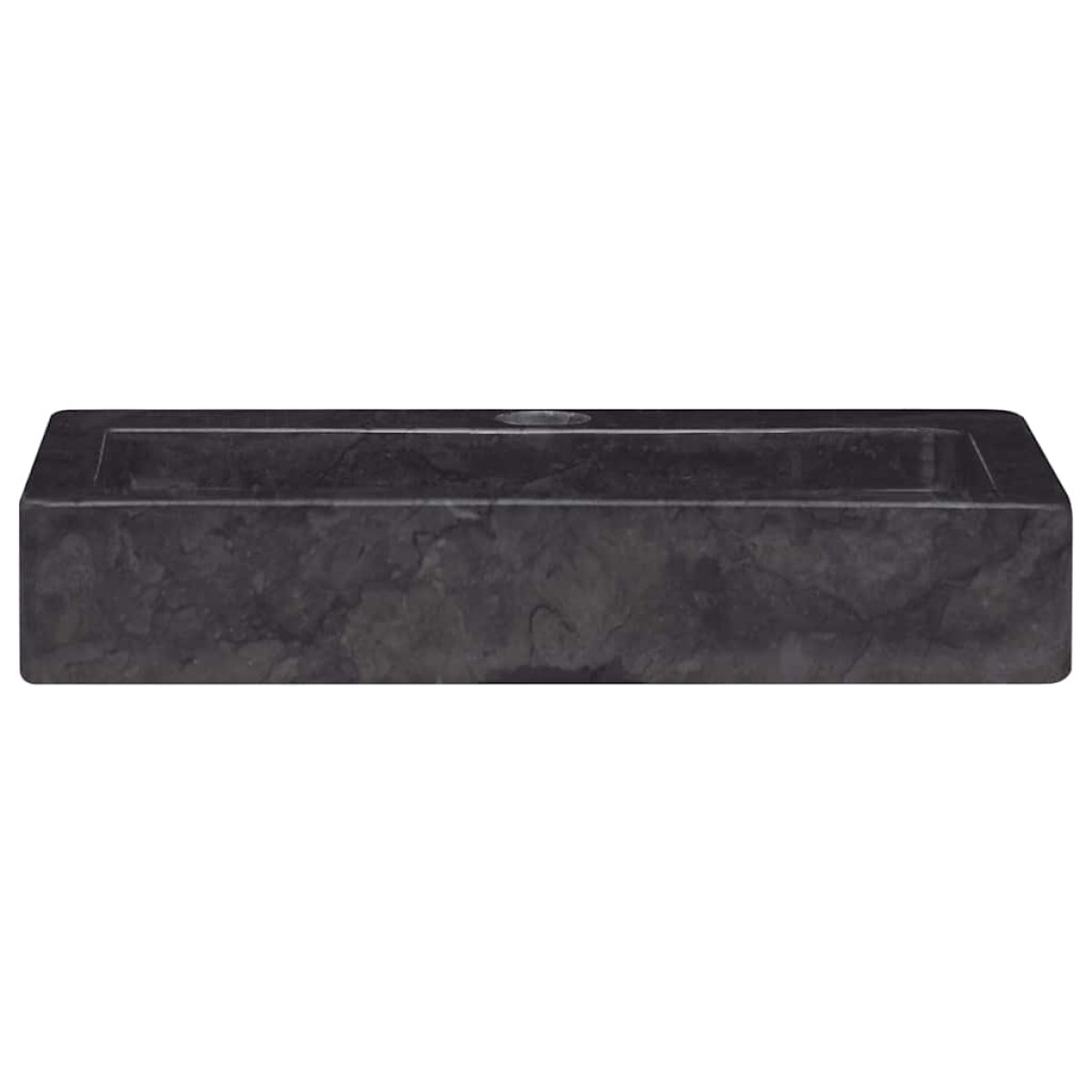 vidaXL Νιπτήρας Επιτοίχιος Μαύρος 38 x 24 x 6,5 εκ. Μαρμάρινος