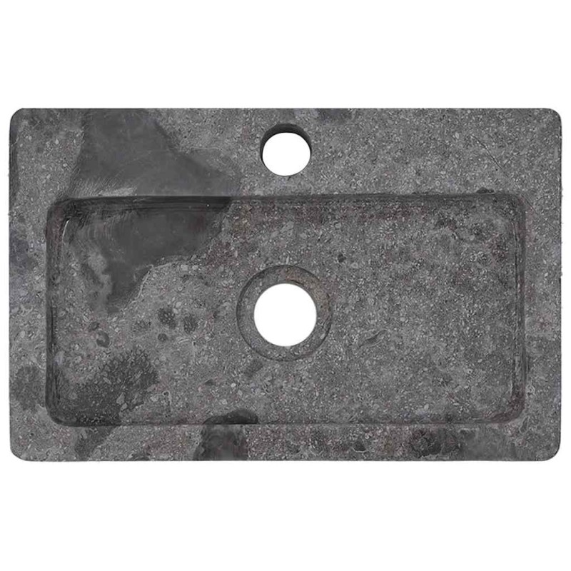 vidaXL Νιπτήρας Επιτοίχιος Γκρι 38 x 24 x 6,5 εκ. Μαρμάρινος