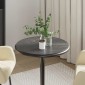 vidaXL Επιφάνεια Τραπεζιού Μαύρη Ø50 x 2,5 cm Μαρμάρινη