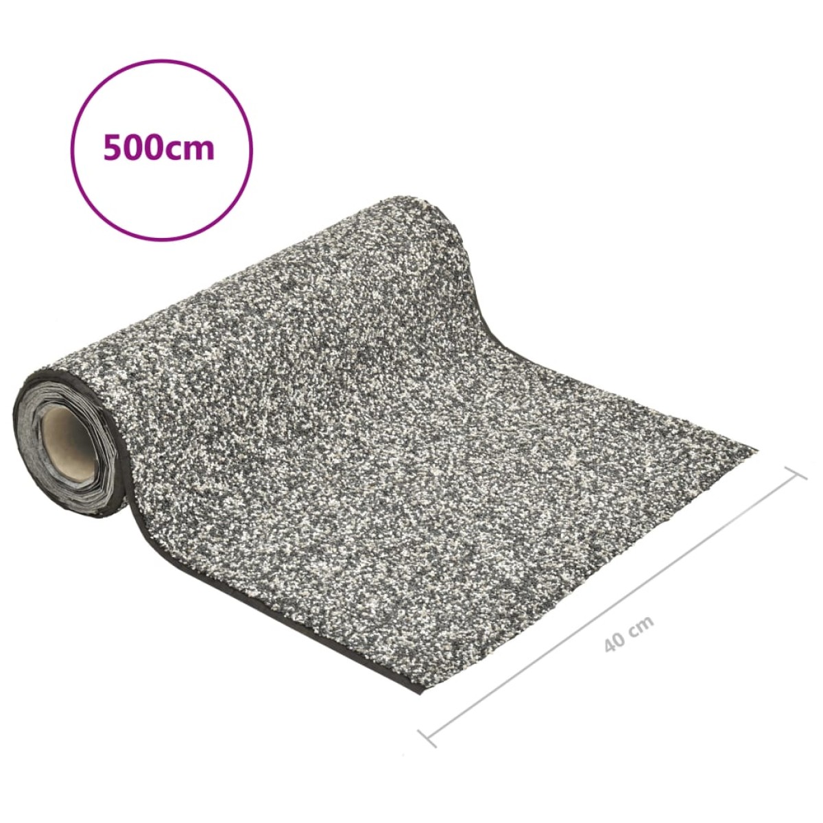 vidaXL Μεμβράνη Λίμνης με Όψη Πέτρας Γκρι 500 x 40 εκ.