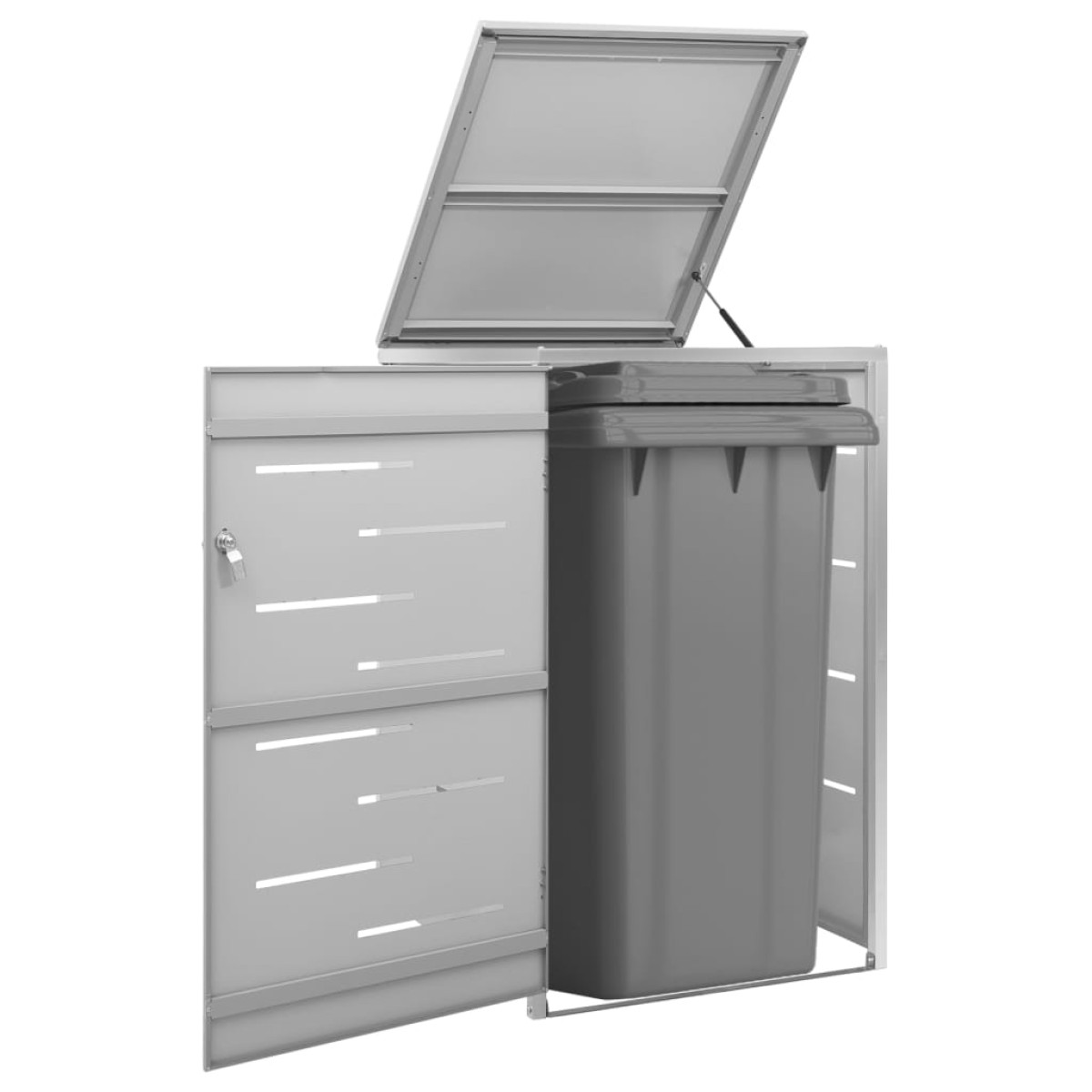 vidaXL Πλαίσιο για Κάδο Απορριμμάτων με Ρόδες 69x77,5x115εκ Αν. Ατσάλι