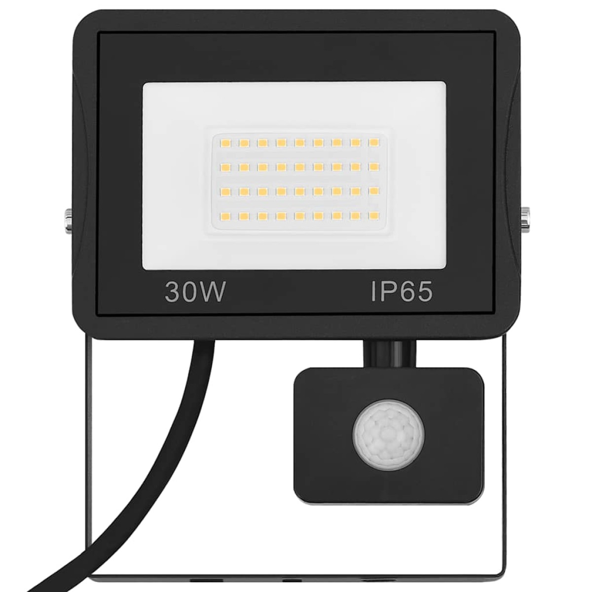 vidaXL Προβολέας LED με Αισθητήρα Θερμό Λευκό 30 W