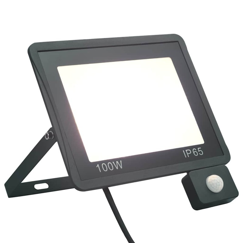 vidaXL Προβολέας LED με Αισθητήρα Ψυχρό Λευκό 100 W