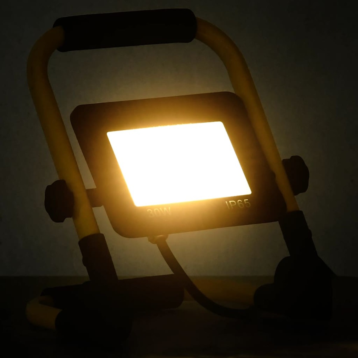 vidaXL Προβολέας LED με Λαβή Θερμό Λευκό 30 W