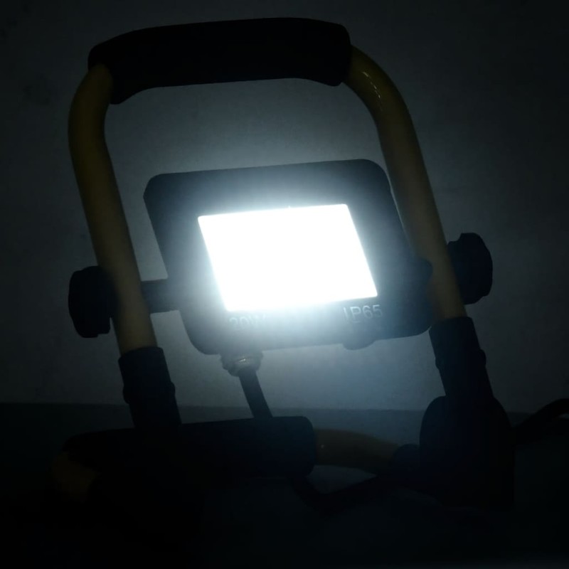 vidaXL Προβολέας LED με Λαβή Ψυχρό Λευκό 20 W