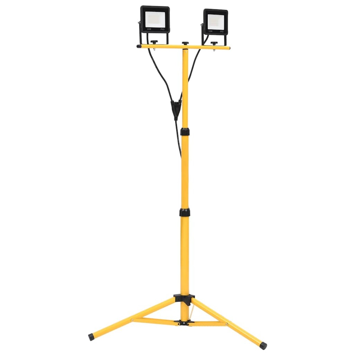 vidaXL Προβολέας LED με Τρίποδο Θερμό Λευκό 2 x 50 W