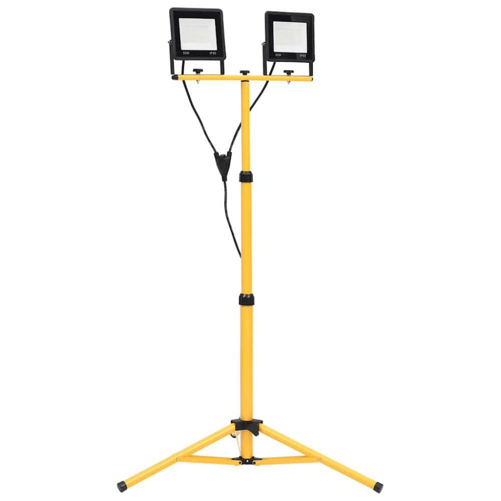 vidaXL Προβολέας LED με Τρίποδο Ψυχρό Λευκό 2 x 50 W