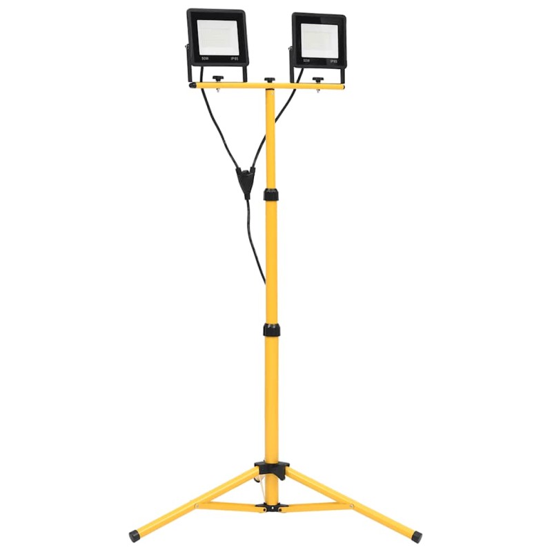vidaXL Προβολέας LED με Τρίποδο Ψυχρό Λευκό 2 x 50 W