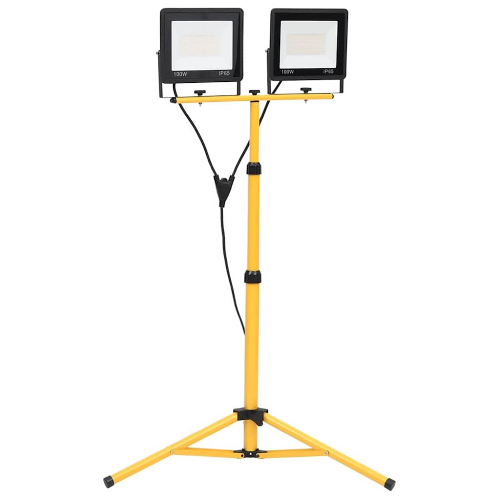 vidaXL Προβολέας LED με Τρίποδο Ψυχρό Λευκό 2 x 100 W