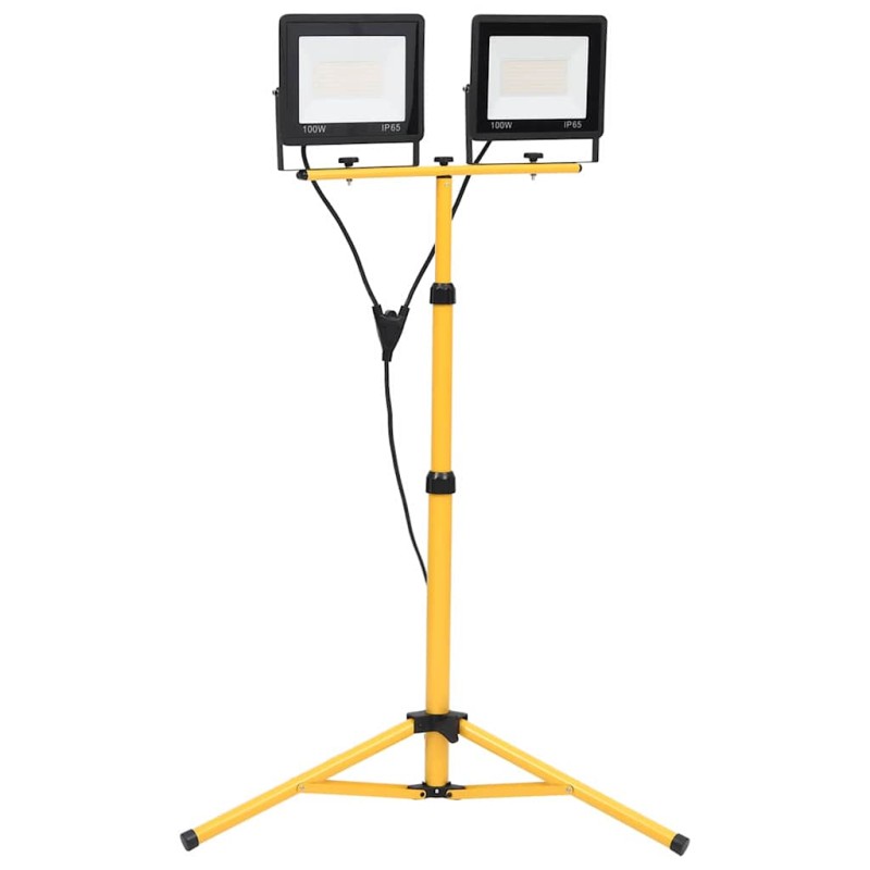 vidaXL Προβολέας LED με Τρίποδο Ψυχρό Λευκό 2 x 100 W