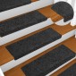 vidaXL Πατάκια Σκάλας 10 τεμ. Γκρι 65x21x4 εκ. Βελονιασμένα