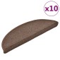 vidaXL Πατάκια Σκάλας 10 τεμ. Coffee Brown 56x17x3 εκ.
