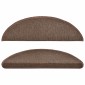 vidaXL Πατάκια Σκάλας 10 τεμ. Coffee Brown 56x17x3 εκ.