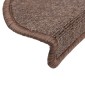 vidaXL Πατάκια Σκάλας 10 τεμ. Coffee Brown 56x17x3 εκ.